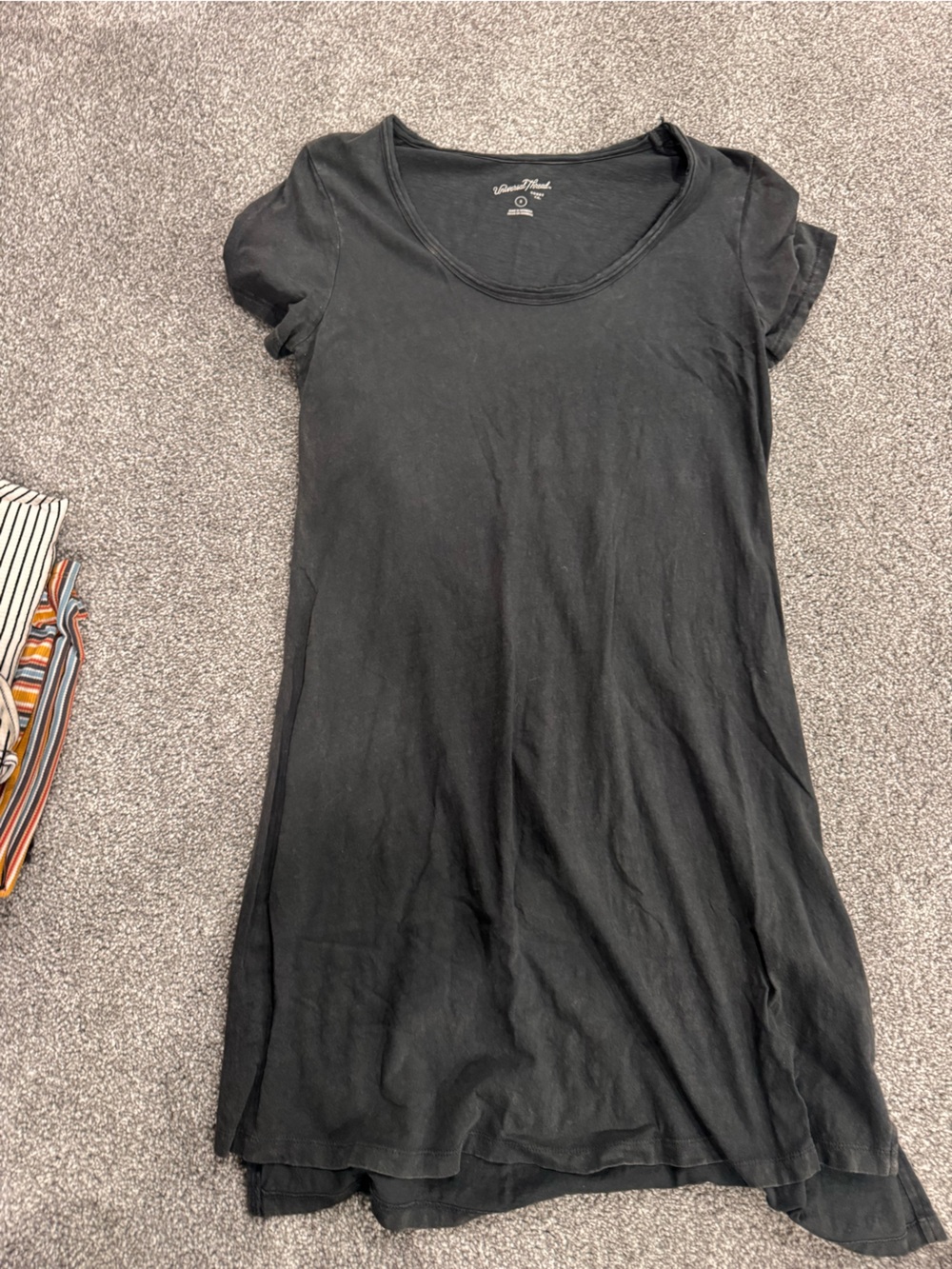 Universal Thread Black Maxi Shirt Dress - Casual Scoop Neck